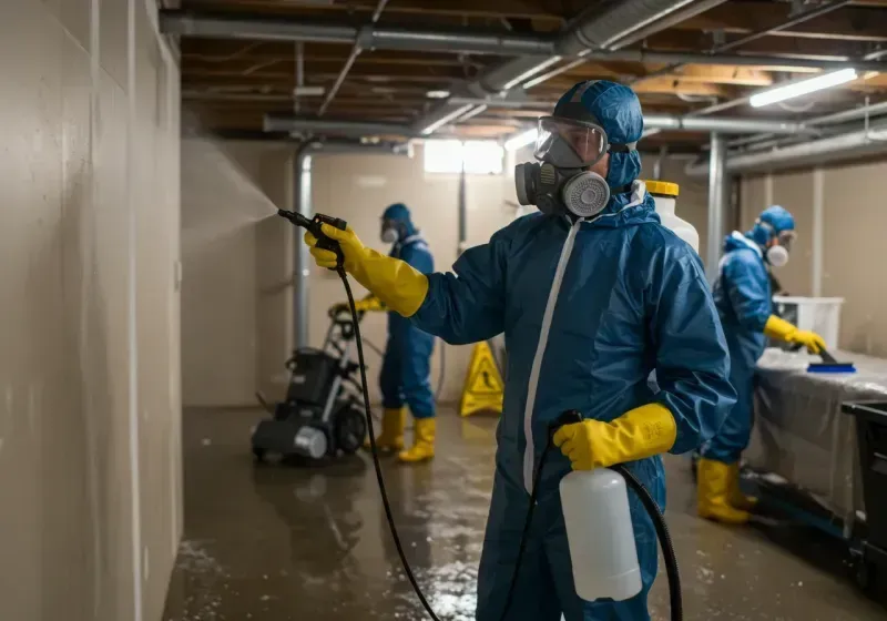 Basement Sanitization and Antimicrobial Treatment process in Phenix City, AL