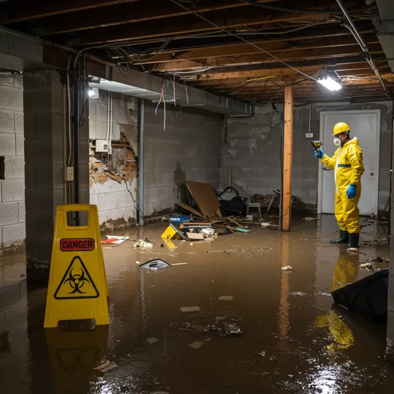 Flooded Basement Electrical Hazard in Phenix City, AL Property